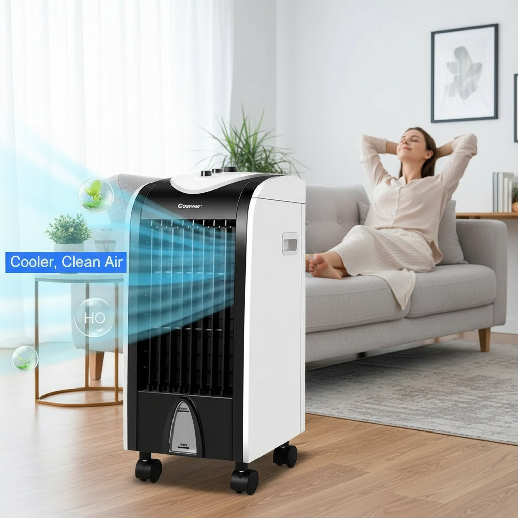 Portable Air Cooler Evaporative 4L Refillable Quiet
