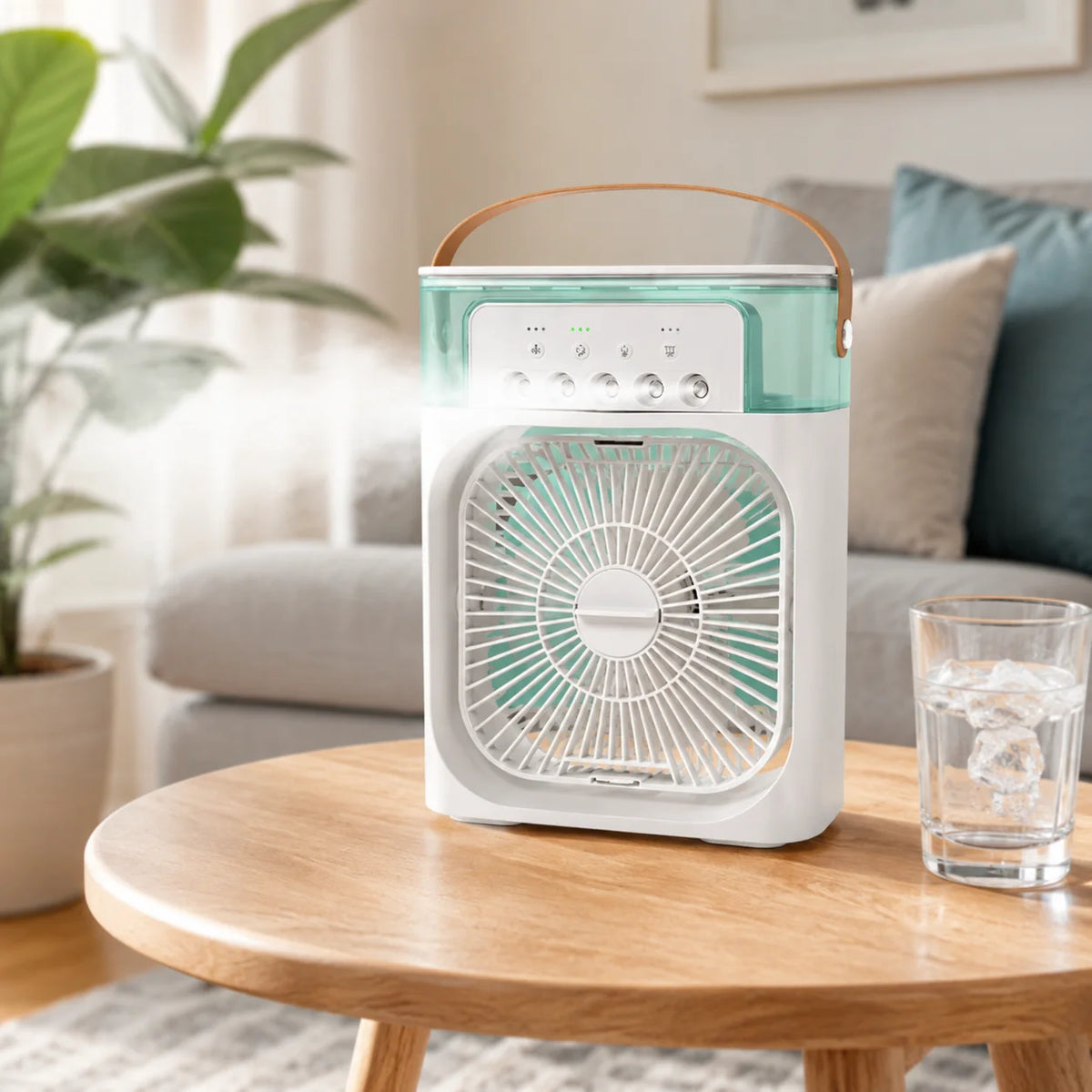 Portable Air Cooler Evaporative Humidifier Remote Control USB-Powered