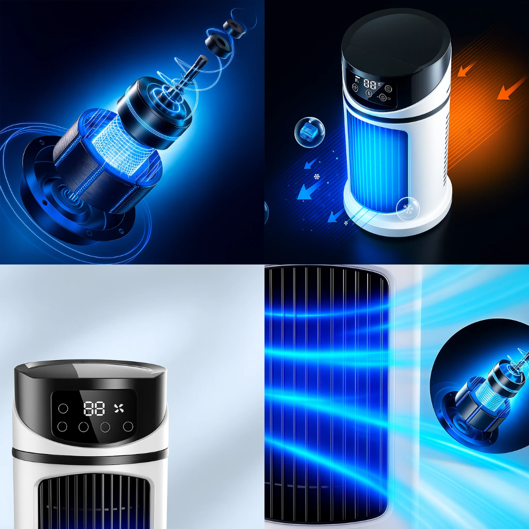 Portable Air Cooler & Humidifier USB Powered 300 mL Tank