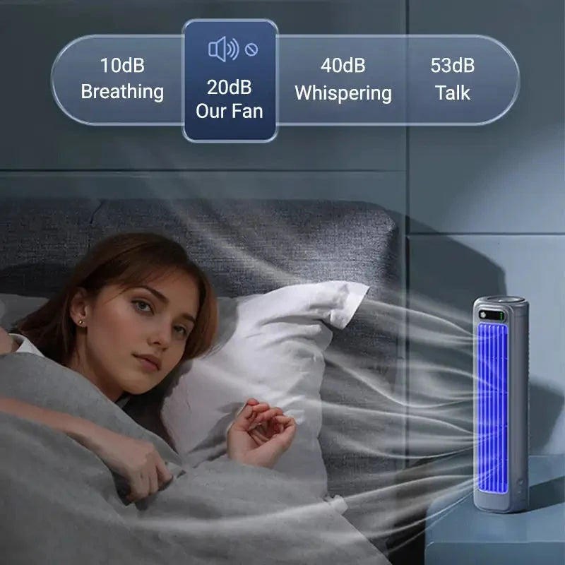 Portable Air Cooler Rechargeable 3-Speed Whisper-Quiet