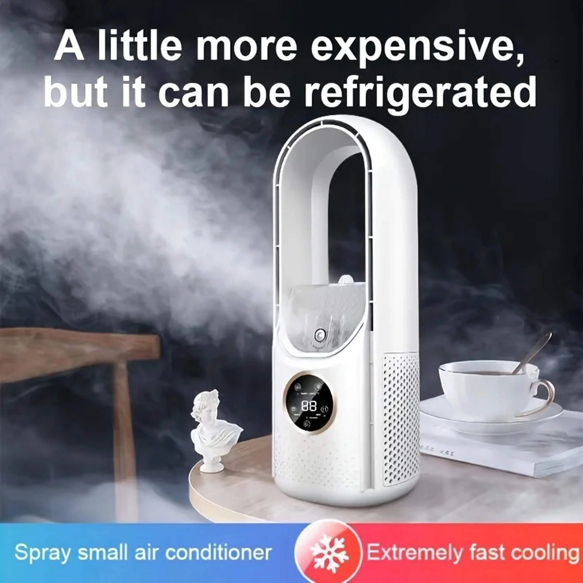 Portable Air Cooler Silent Bladeless USB-Powered