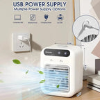 Portable Air Cooler USB Rechargeable Dual Mist 500 ml
