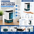 Portable Air Cooler Ultrasonic Quiet Compact