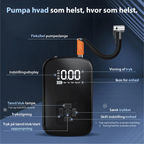 Portable Air Pump Cordless Rechargeable 145 PSI LED Light