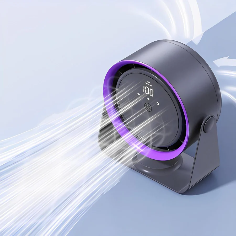 Portable Bladeless Fan Rechargeable 5 Speeds