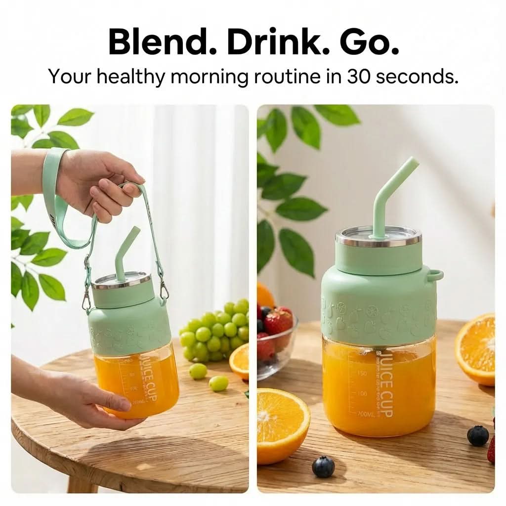 Portable Blender 10 Blade Stainless Steel USB Rechargeable
