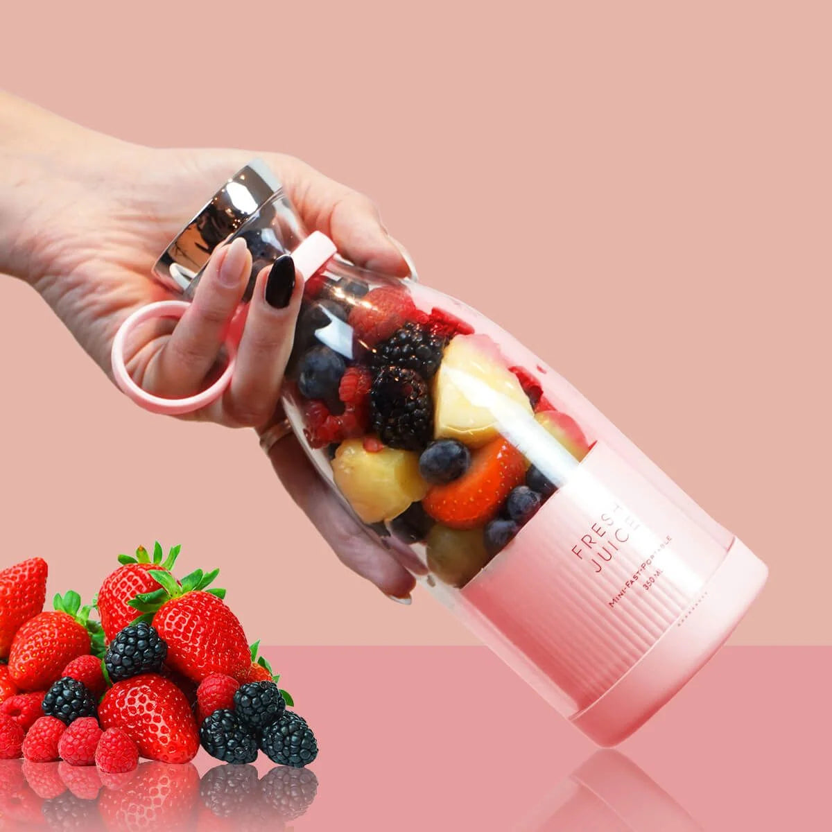 Portable Blender Bottle USB Rechargeable Stainless Steel Blades