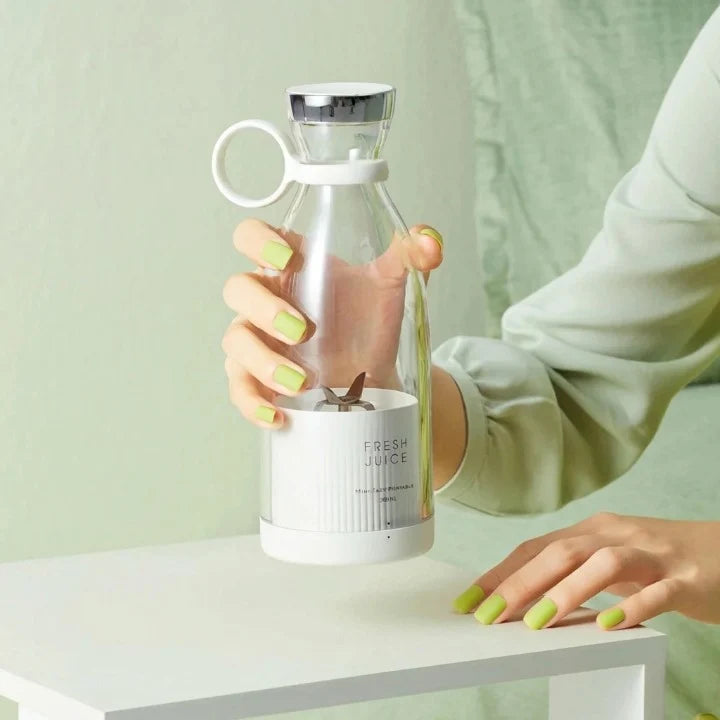 Portable Blender Bottle USB Rechargeable Stainless Steel Blades