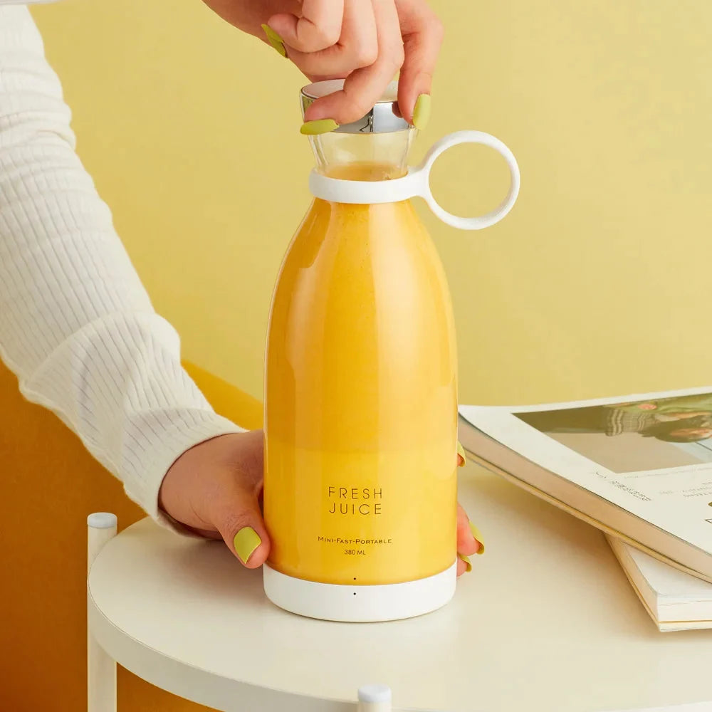 Portable Blender Bottle USB Rechargeable Stainless Steel Blades