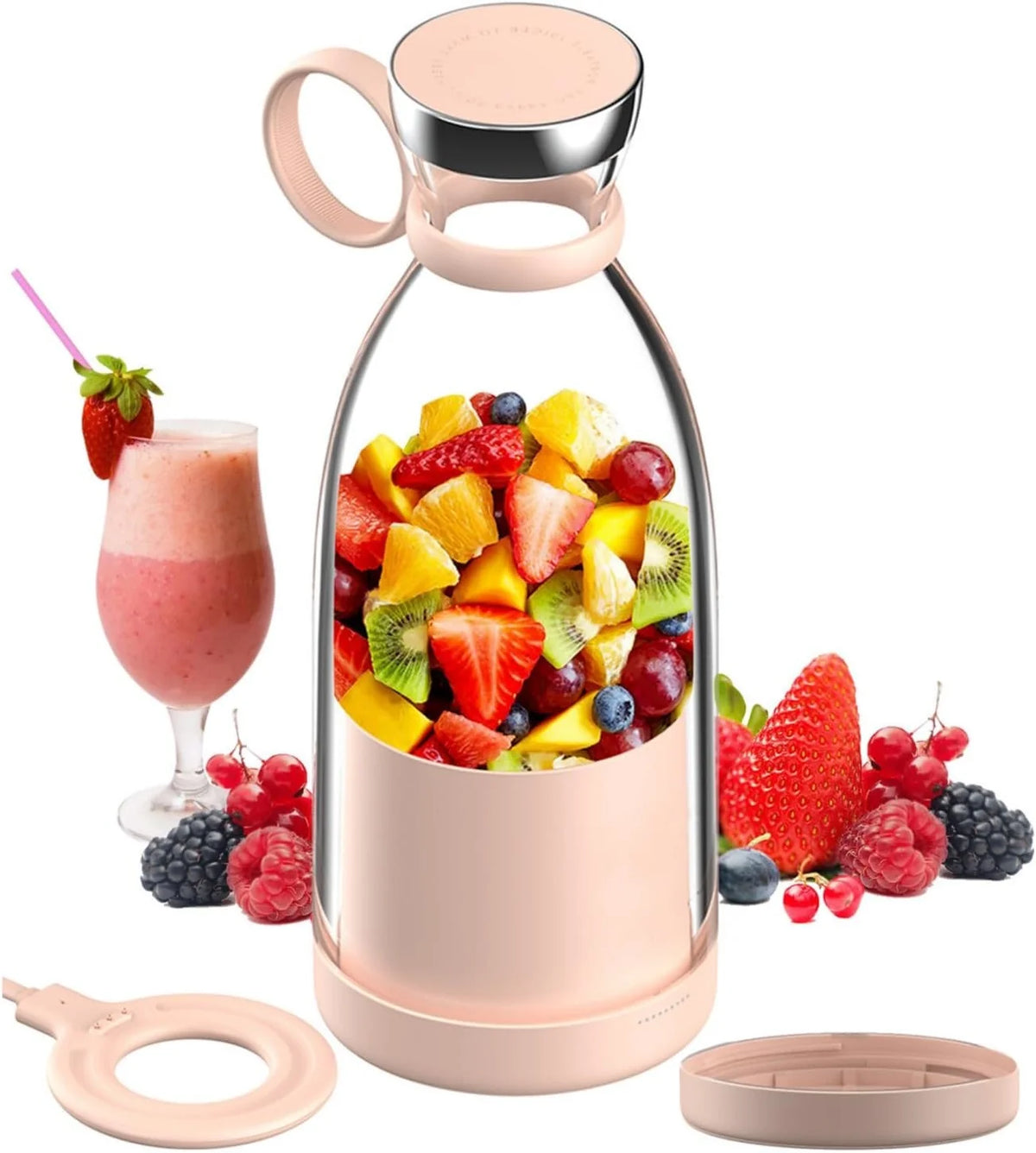 Portable Blender Rechargeable Stainless Steel Blades 350ml