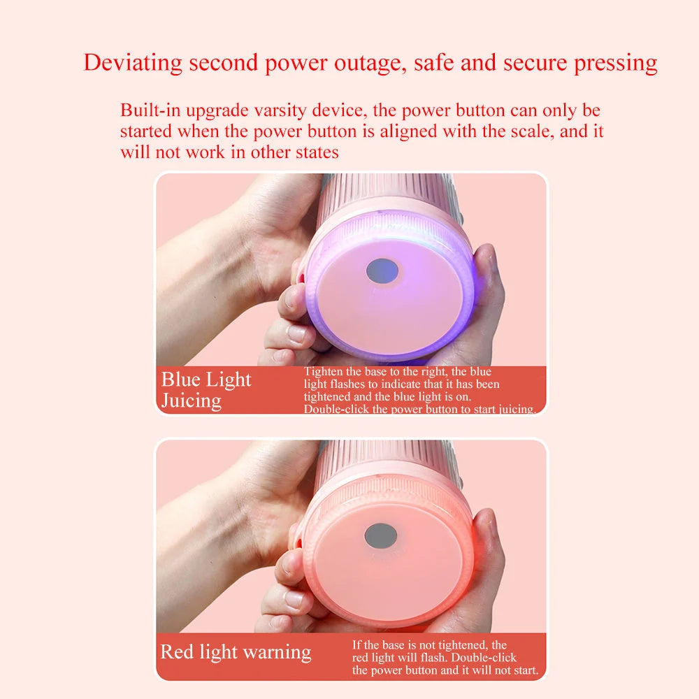 Portable Blender Rechargeable Stainless Steel Blades 350ml