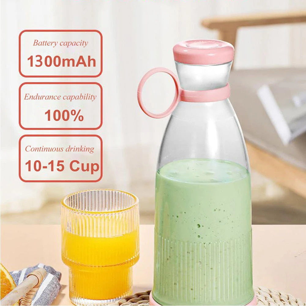 Portable Blender Rechargeable Stainless Steel Blades 350ml
