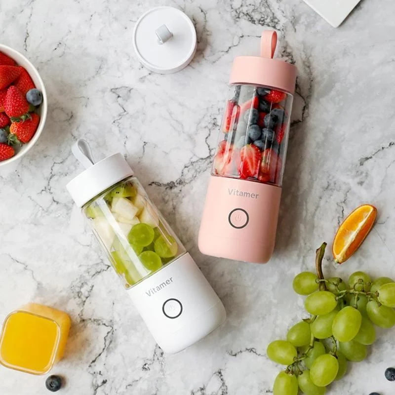 Portable Blender USB Rechargeable 350ml Stainless Steel Blade