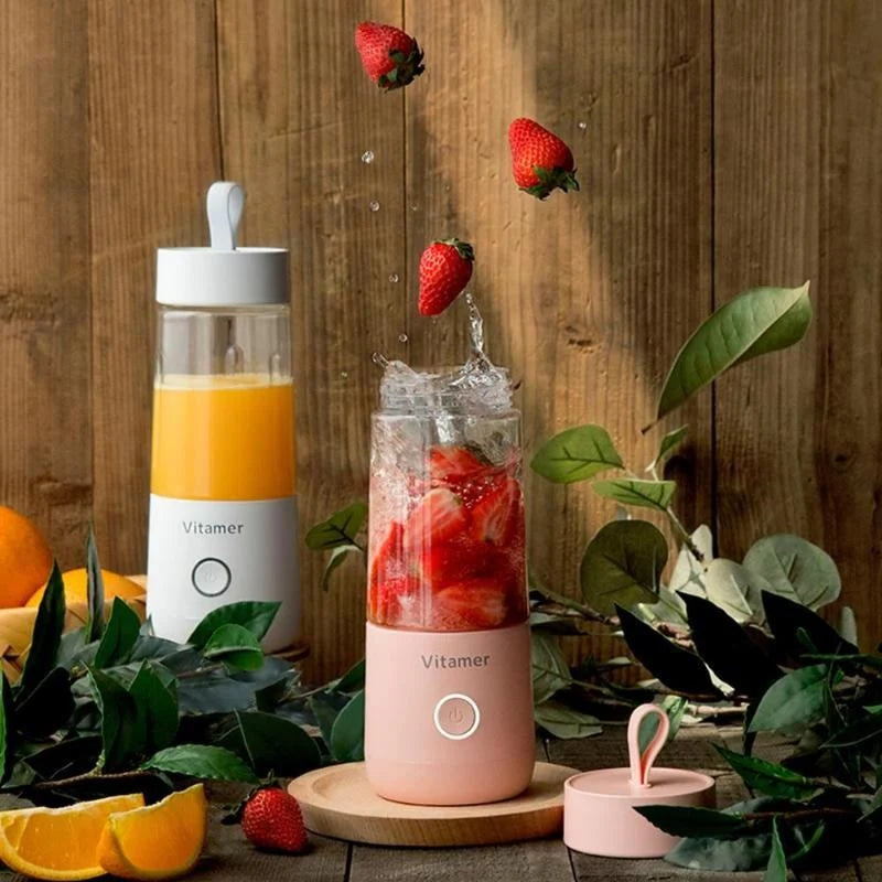 Portable Blender USB Rechargeable 350ml Stainless Steel Blade