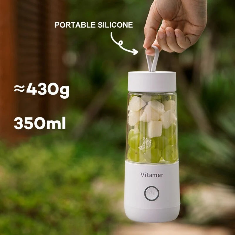 Portable Blender USB Rechargeable 350ml Stainless Steel Blade