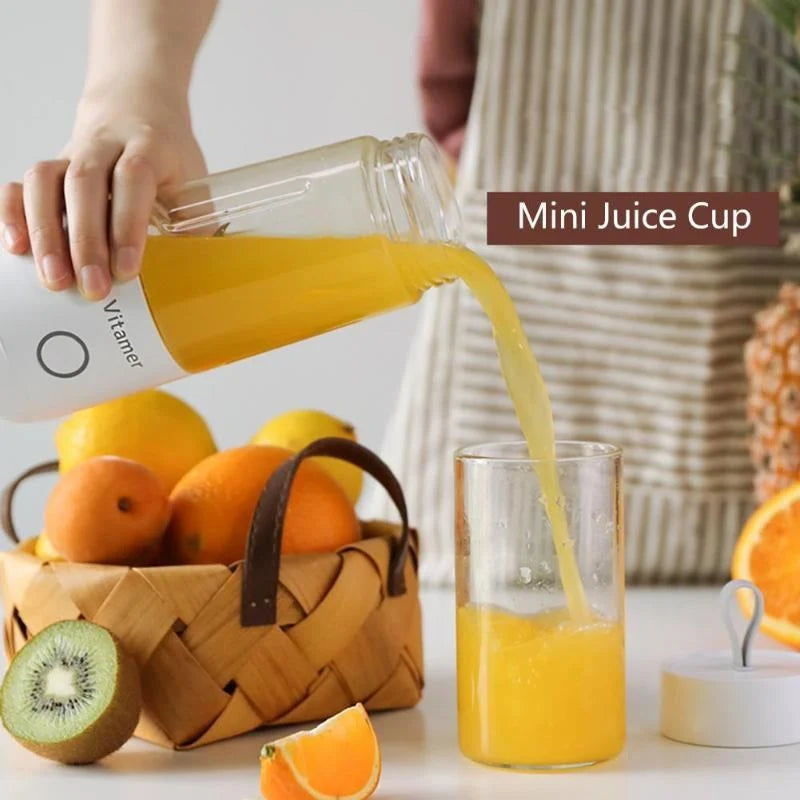 Portable Blender USB Rechargeable 350ml Stainless Steel Blade