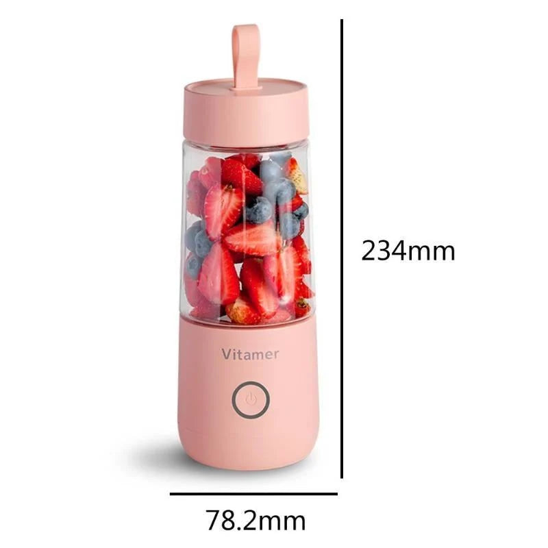 Portable Blender USB Rechargeable 350ml Stainless Steel Blade