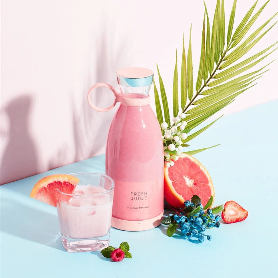 Portable Blender USB Rechargeable Stainless Steel Blades 350ml