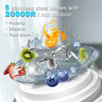 Portable Blender USB Type-C 600ml Stainless Steel Blades
