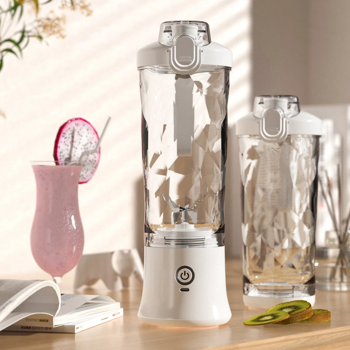 Portable Blender USB Type-C 600ml Stainless Steel Blades