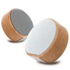 Portable Bluetooth Speaker Mini Wood Finish Built In Microphone