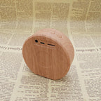 Portable Bluetooth Speaker Mini Wood Finish Built In Microphone