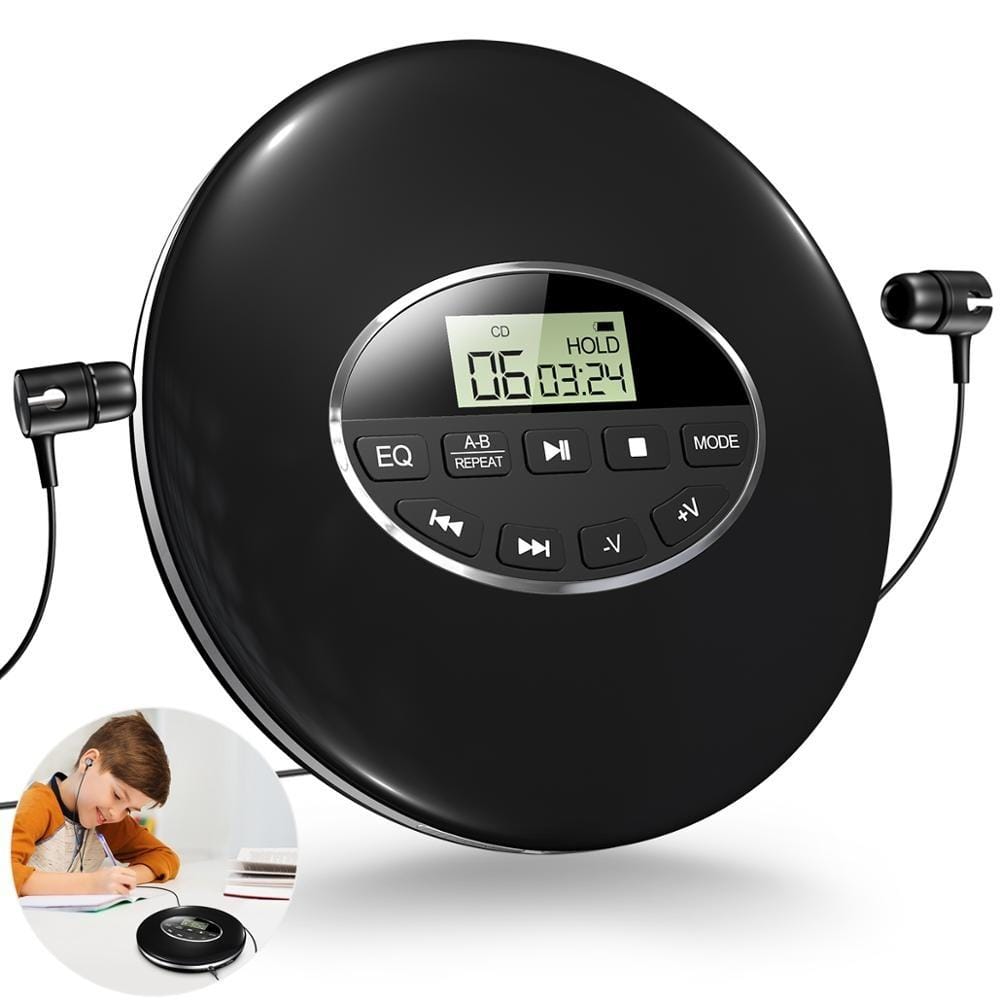Portable CD Player Anti-Skip LCD Headphone Jack