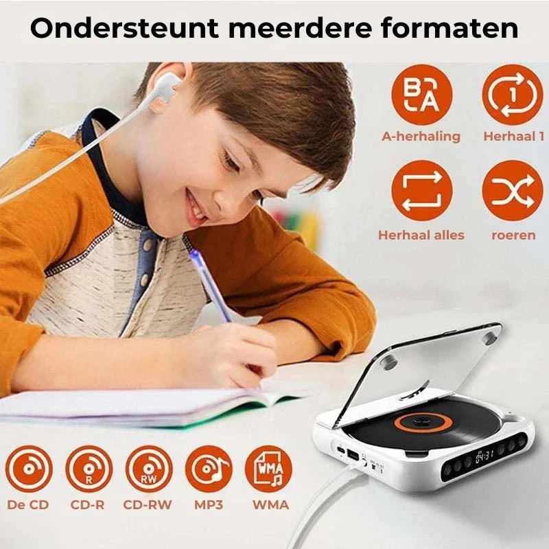 Portable CD Player Bluetooth 5.3 & USB-C Charging