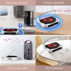 Portable CD Player Bluetooth Type-C 6-Hour Battery