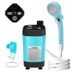 Portable Camping Shower Pump Pressure-Boosting Digital Display 6000mAh