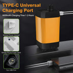 Portable Camping Shower Pump Pressure-Boosting Digital Display 6000mAh