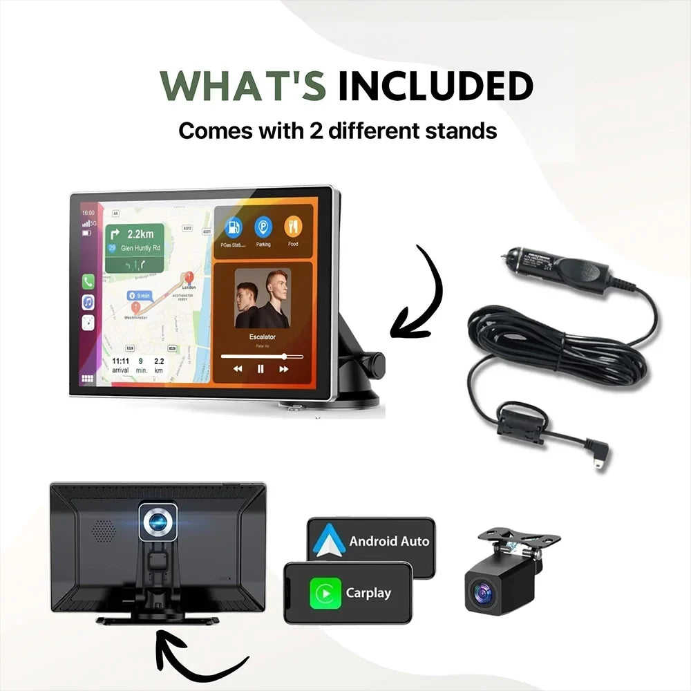 Portable Car Stereo Wireless CarPlay Android Auto 8.7 Inch