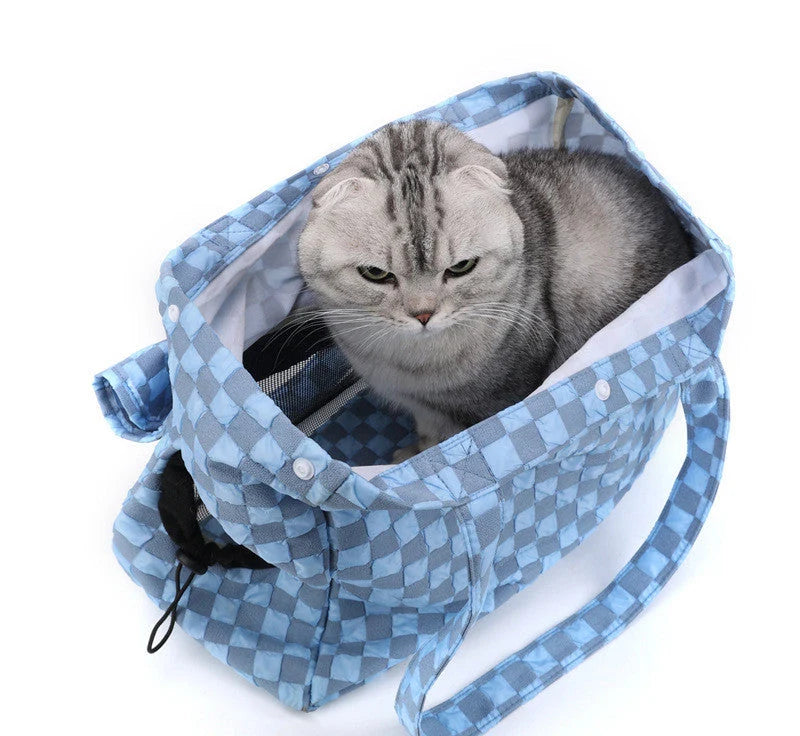 Portable Cat Carrier Bubble Composite Ventilated Zippered Travel Ready