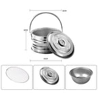 Portable Charcoal Grill Stainless Steel Compact Quick-Cooking
