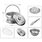 Portable Charcoal Grill Stainless Steel Compact Quick-Cooking