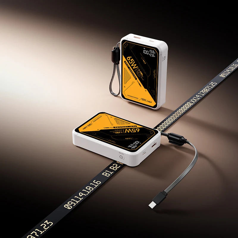 Portable Charger 65W USB-C Dual Ports & Digital Display