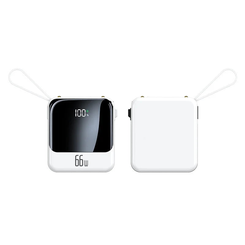 Portable Charger Built-In Cables LCD Display Up To 30000mAh