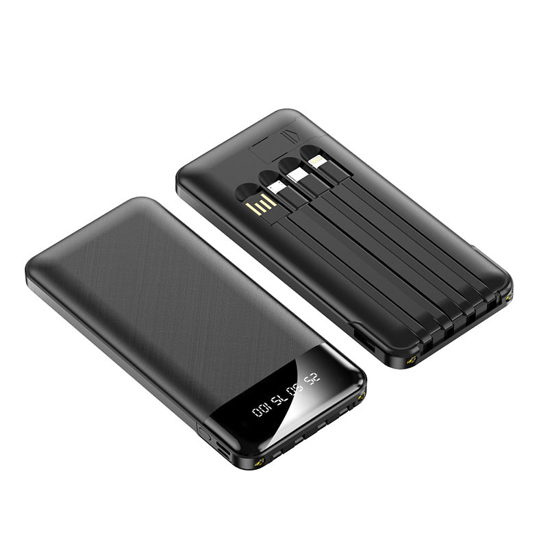 Portable Charger Built-In Cables & LED Display