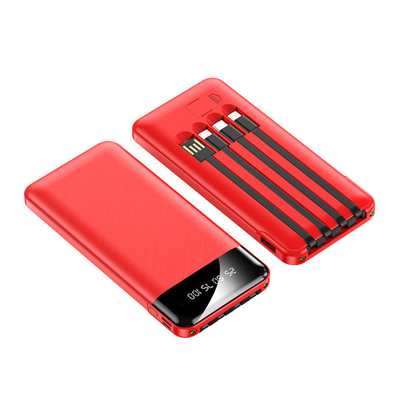 Portable Charger Built-In Cables & LED Display