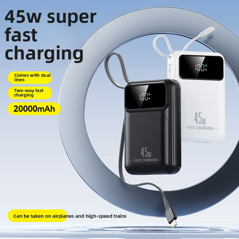 Portable Charger Fast Charging USB-C & USB-A LED Indicator