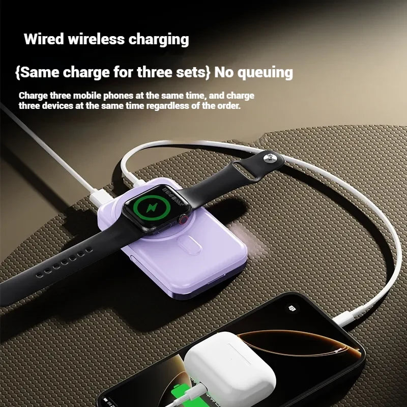 Portable Charger Foldable Stand Digital LED Display