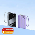 Portable Charger High-Capacity & Integrated Cable Management