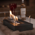Portable Clean-Burning Bioethanol Tempered Glass & Steel Tabletop Fireplace