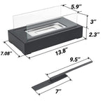 Portable Clean-Burning Bioethanol Tempered Glass & Steel Tabletop Fireplace