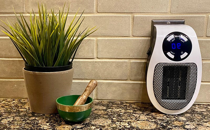 Portable Electric Heater 1500W Adjustable Thermostat & Programmable Timer