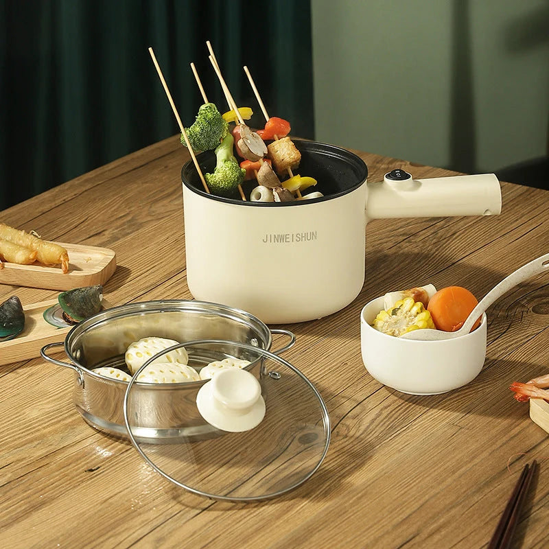 Portable Electric Hot Pot Stainless Steel & Nonstick
