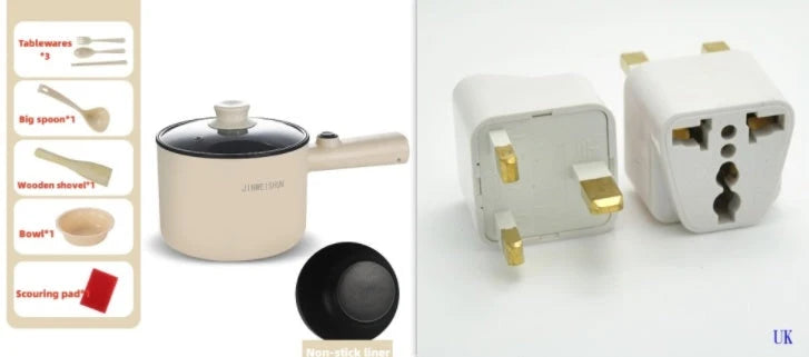 Portable Electric Hot Pot Stainless Steel & Nonstick