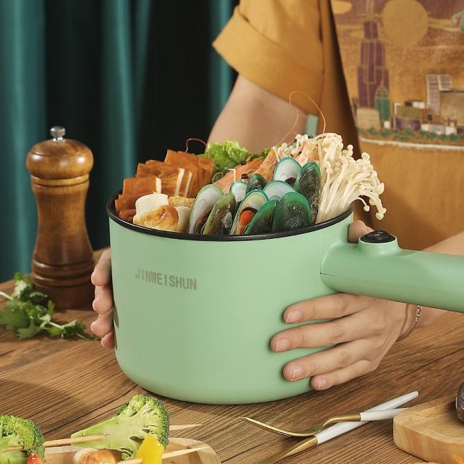 Portable Electric Hot Pot Stainless Steel & Nonstick