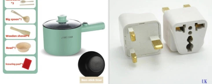 Portable Electric Hot Pot Stainless Steel & Nonstick