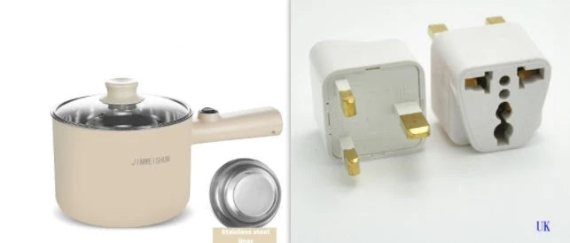 Portable Electric Hot Pot Stainless Steel & Nonstick